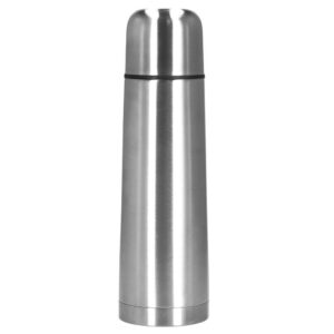 Termosz bögre üveggel, dupla szigetelésű rozsdamentes fal, 1000ml, 32cm, ezüst