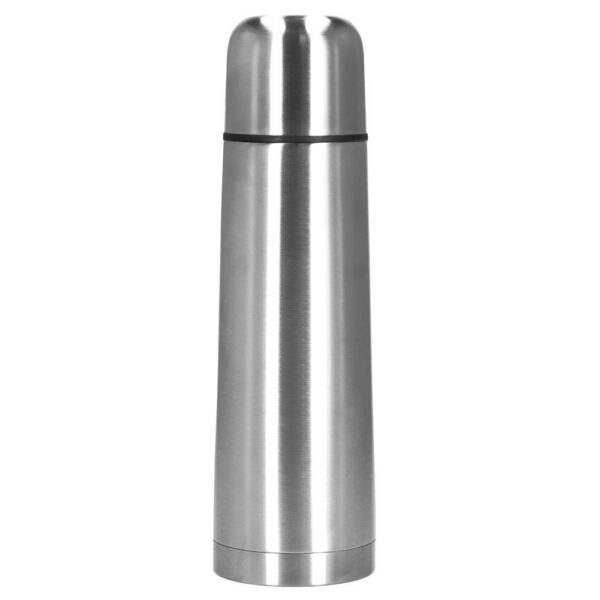 Termosz bögre üveggel, dupla szigetelésű rozsdamentes fal, 750ml, 28cm, ezüst