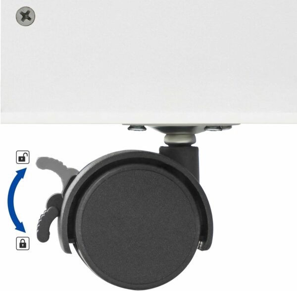 SONGMICS Organizator de jucarii si carti pentru copii, multifunctional, cutie detasabila cu roti, 63x30x70cm, alb - Image 7