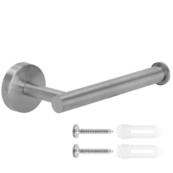 Acél wc papír tartó, rögzítő rendszerrel, 16cm, fényes ezüst - Image 8