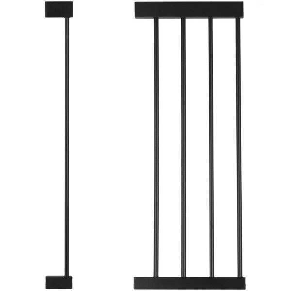 Biztonsági kapu lépcsőhöz, állítható, fa acél szerkezettel, 110-117cm, fekete barna - Image 7