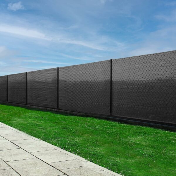 Plasa umbrire si intimitate pentru gard, 1.5m latime, 50m lungime, 65g densitate, gri - Image 7