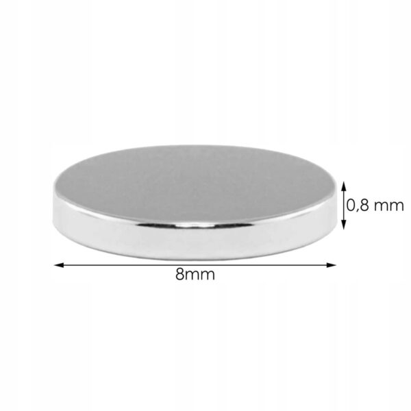 Kis mágnesek mágneses flipchart táblához, 20 db, 8mm, ezüst - Image 8