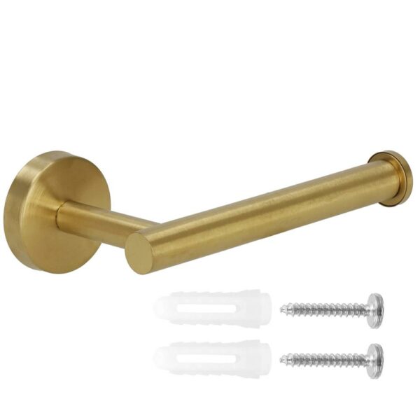 Acél wc papír tartó, rögzítő rendszerrel, 16cm, gyöngyház arany - Image 9