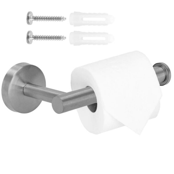 Acél wc papír tartó, rögzítő rendszerrel, 16cm, fényes ezüst - Image 9