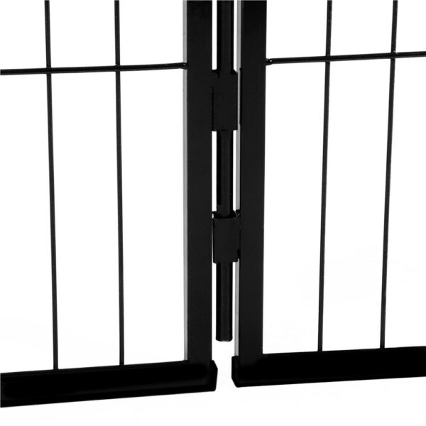 Konfigurálható fém kisállat karám, ajtóval, 5XL, 160x160x60cm, fekete - Image 8