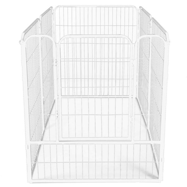 Konfigurálható fém kisállat karám, ajtóval, 4XL, 184x100x93cm, fehér - Image 9