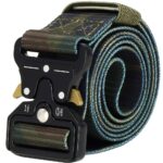 Taktikai harci öv férfiaknak 3,7x125 cm, tartós, terepszínű zöld