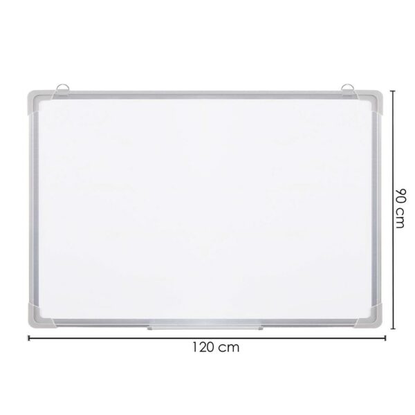Tabla de scris de perete, magnetica, cu raft inferior, 90x120cm, alb - Image 9