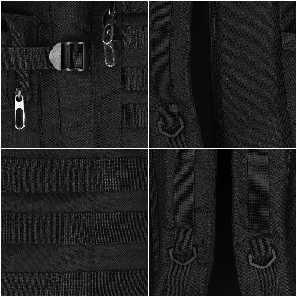 Túrabakancs hátizsák, nagy kapacitású, 60L, több rekeszes, állítható hevederekkel, fekete - Image 8