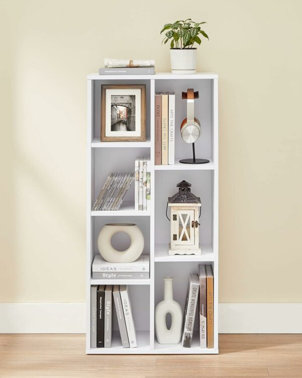 VASAGLE Biblioteca cu 7 compartimente deschise, MDF, 50x24x106cm, alb - Image 7