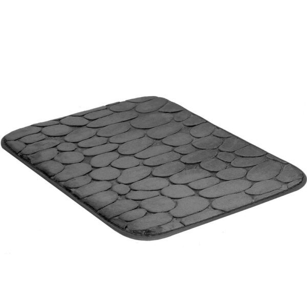 Covoras de baie antiderapant cu uscare rapida, 60x40 cm, gri inchis - Image 9