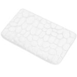 Gyorsan száradó csúszásmentes fürdőszőnyeg, 60x40 cm, fehér