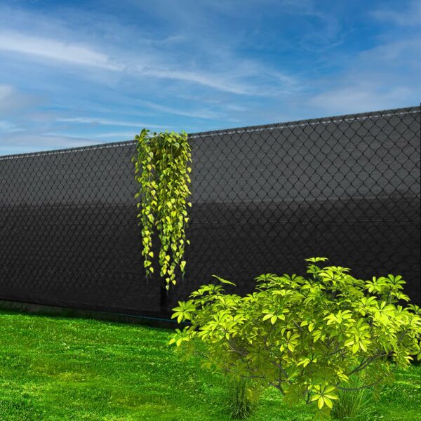 Plasa umbrire si intimitate pentru gard, 1.5m latime, 50m lungime, 65g densitate, gri - Image 9
