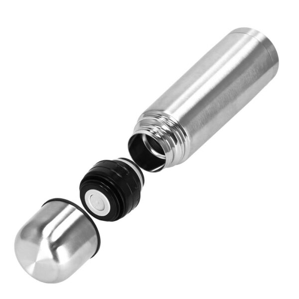 Termosz bögre üveggel, dupla szigetelésű rozsdamentes fal, 750ml, 28cm, ezüst - Image 8