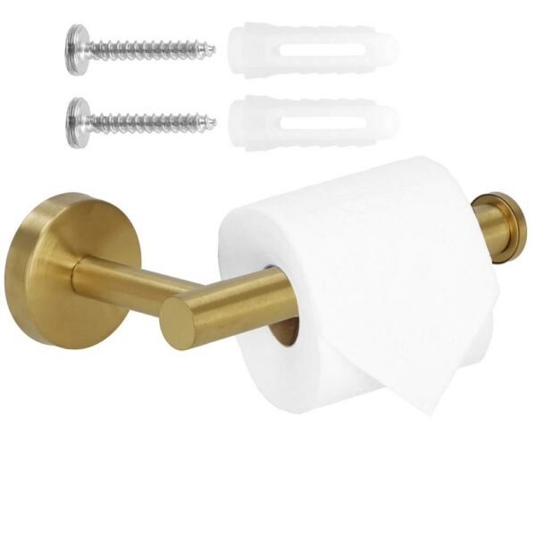 Acél wc papír tartó, rögzítő rendszerrel, 16cm, gyöngyház arany - Image 10