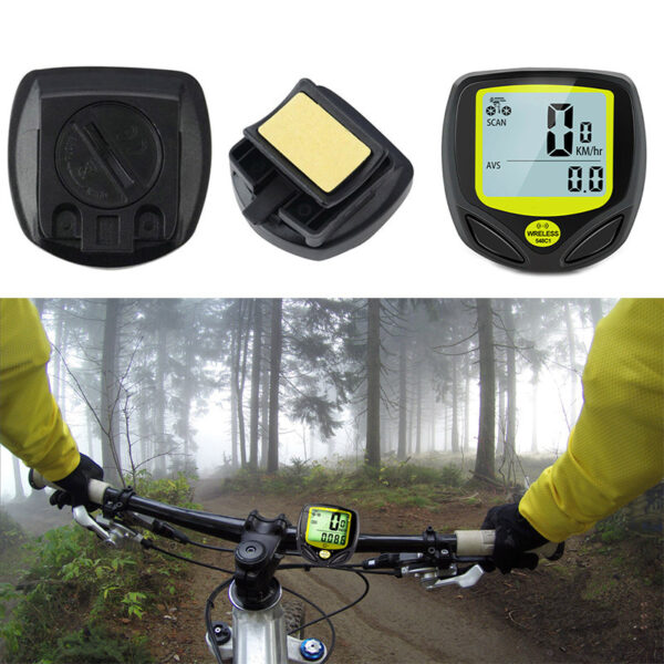 Ciclocomputer vitezometru wireless pentru bicicleta, 14 functii, negru - Image 12