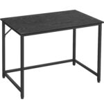 VASAGLE Íróasztal acél kerettel, 50x100x75cm, ipari, fekete