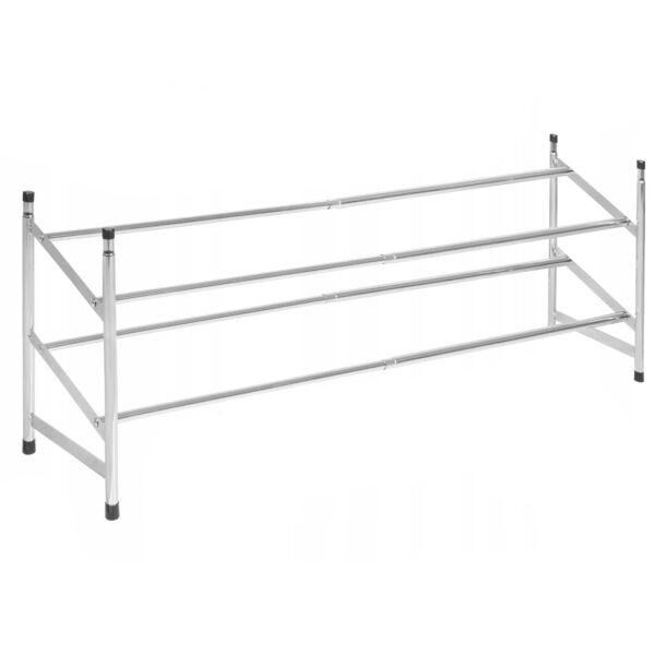 Kihúzható cipős szekrény 2 polccal, 62-115cm, króm - Image 2