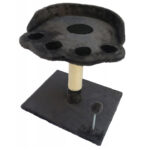 Játszókészlet macskáknak, fekhellyel és kaparóval, labdával, 48cm, sötétszürke