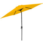 Umbrela terasa gradina, cu inclinare si husa, 300cm, Galben