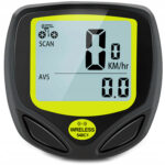 Vezeték nélküli kerékpár sebességmérő (ciklokomputer), 14 funkcióval, fekete