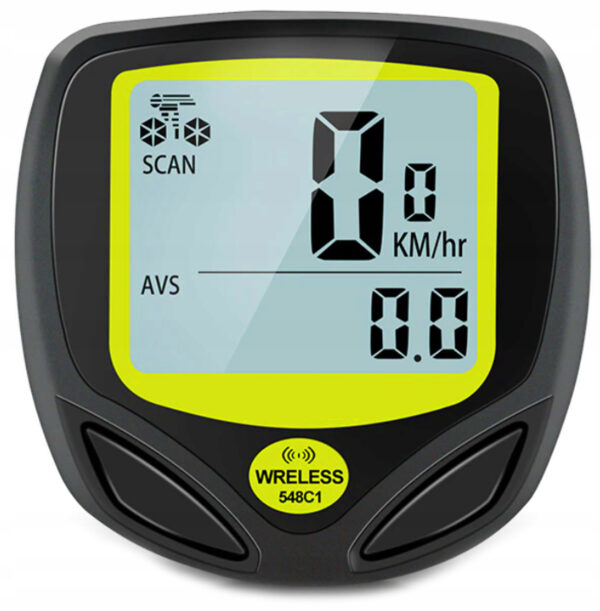 Ciclocomputer vitezometru wireless pentru bicicleta, 14 functii, negru