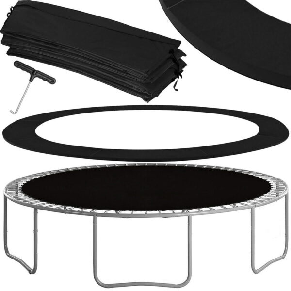 Trambulina Black, cu scara si plasa de protectie interioara, 180 cm, 120kg - Image 12