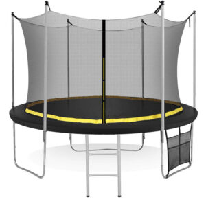 Trambulina Black, cu scara si plasa de protectie interioara, 180 cm, 120kg