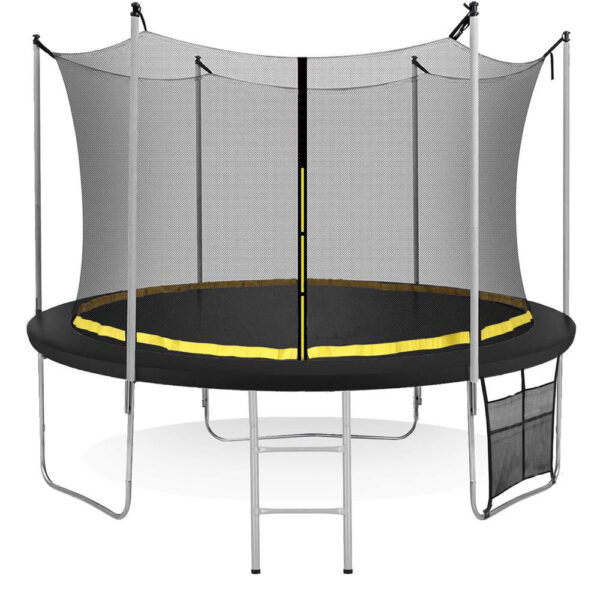 Trambulina Black, cu scara si plasa de protectie interioara, 180 cm, 120kg