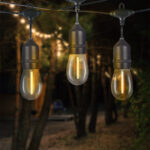 Fényfüzér, LED, Ariane modell, 10 izzó, 600cm, napelemes töltés, meleg fehér fény