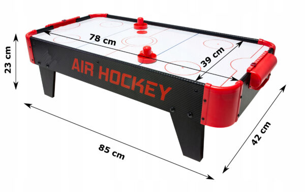 Air Hockey asztali játék, gyerekeknek, 2 korong és 2 bot, 85x42x23cm - Image 4