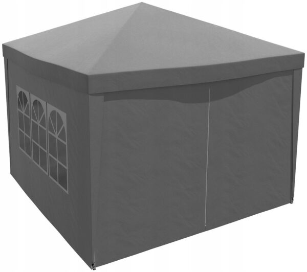 Cort pavilion de gradina pliabil automat pop-up, impermeabil, cu 4 pereti laterali, 300x300cm, gri - Image 9