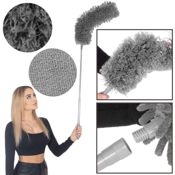 Pamatuf pentru praf cu coada telescopica pentru zone greu accesibile, 4 piese, 75-255 cm - Image 2