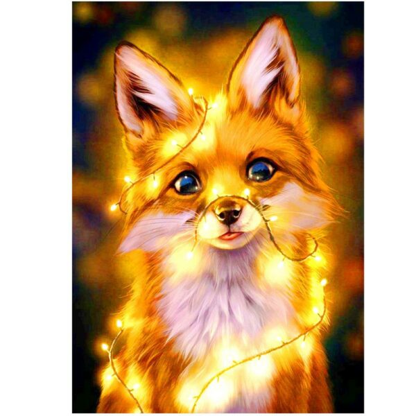 5D keresztszemes hímzőkészlet, 30x40cm, Fox modell - Image 16