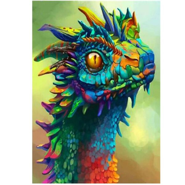 5D keresztszemes hímzőkészlet, 30x40cm, Dragon Head modell - Image 16