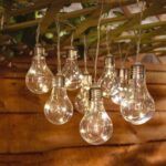 Fényfüzér, LED, Moza modell, 10 izzós, 380cm, napelemes töltés, meleg fehér fény