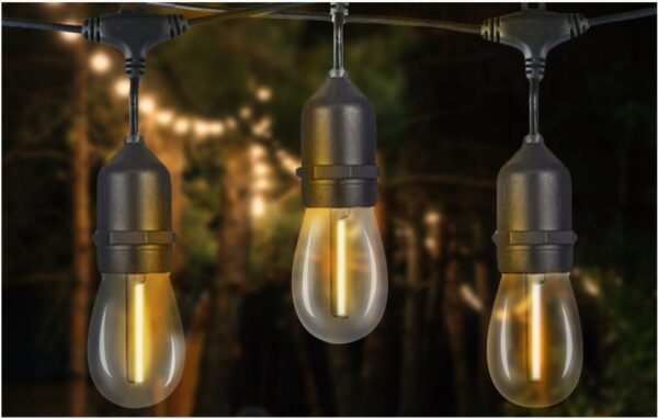 Fényfüzér, LED, Ariane modell, 10 izzó, 600cm, napelemes töltés, meleg fehér fény - Image 4