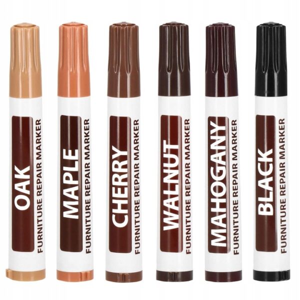 Set 12 markere si creioane de ceara pentru reparatii mobila, multicolor - Image 2