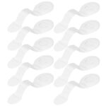 10 db-os fiók és ajtózár biztosíték készlet, műanyag és textil, állítható, 20 cm, fehér