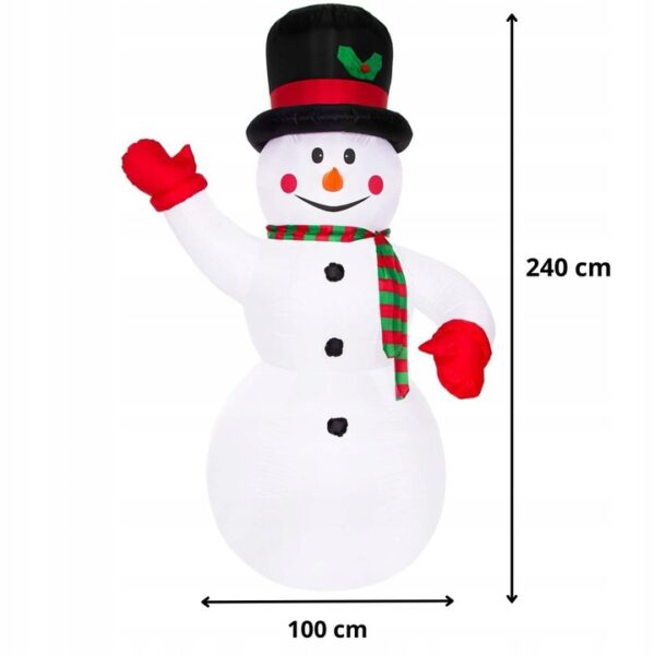 Figurina Craciun Om de Zapada, gonflabila, cu iluminare LED, umflare automata, 240cm - Image 21