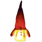 Karácsonyi figura, Manó, LED világítással, 33cm