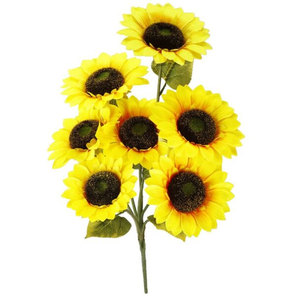 Mű poliészter virágcsokor, 2 szál napraforgó, 57cm - Image 10