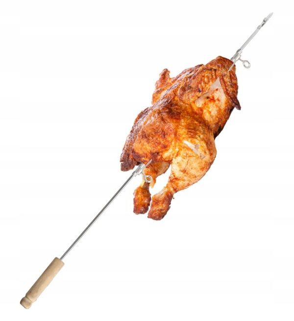 Gratar metalic pe carbuni, tava cromata, cu spita pentru rotisor, 93x84x42cm - Image 9