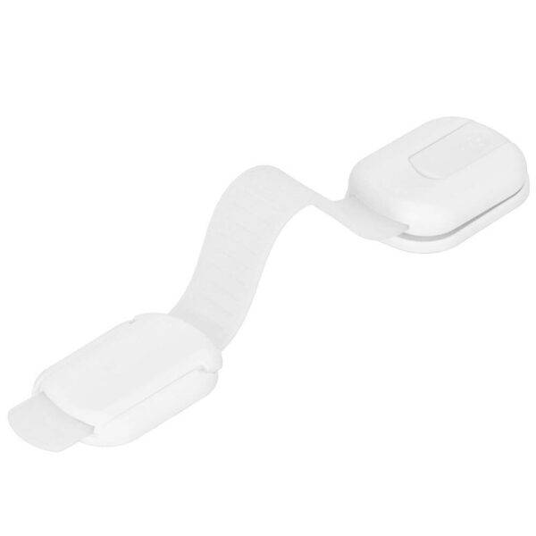 8 db fiók és ajtózár biztosíték készlet, műanyag és szilikon, állítható, 19 cm, fehér - Image 10