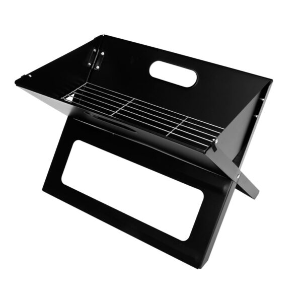 Összecsukható asztali grill, acél krómozott tálcával, 46x31x29cm, fekete - Image 9