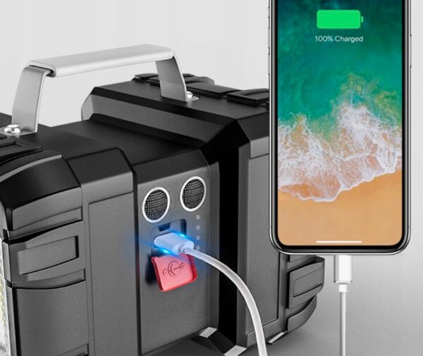 Többfunkciós zseblámpa, újratölthető, power bank, 800lm, 7 világítási mód 2 végén, fekete - Image 9