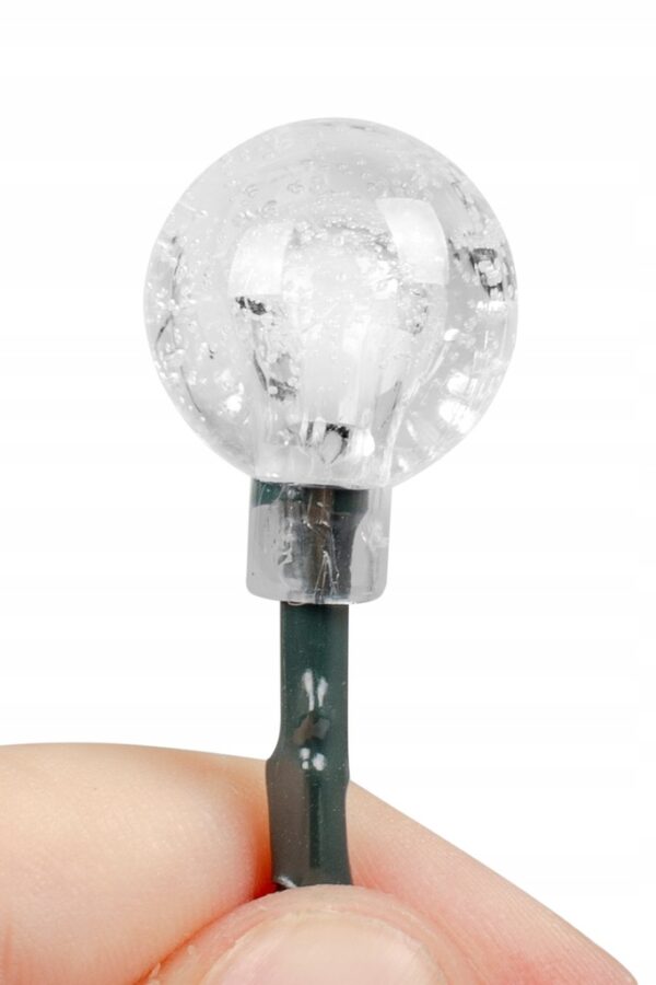 Fényfüzér, LED, 100 kis izzó, 10 m, napelemes töltés, meleg fehér fény - Image 10