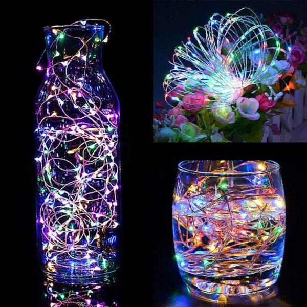Fényfüzér napelemes töltéssel, 200 LED, 22 méter, 8 funkciós, sokszínű - Image 8