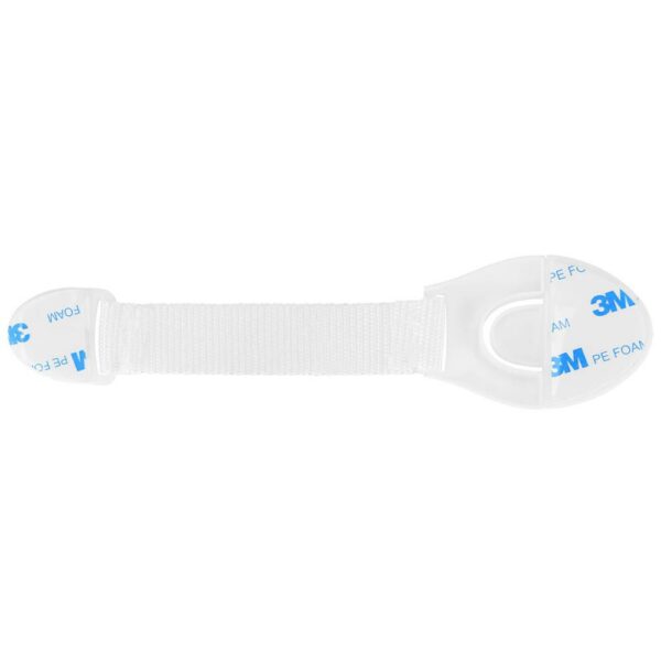 10 db-os fiók és ajtózár biztosíték készlet, műanyag és textil, állítható, 20 cm, fehér - Image 11